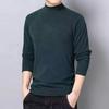 Tricou cu fund pentru bărbați, guler pe jumătate înalt, catifea germană, culoare uni, pulover elastic cu lungime mijlocie, stratificat, pentru iarnă și toamnă