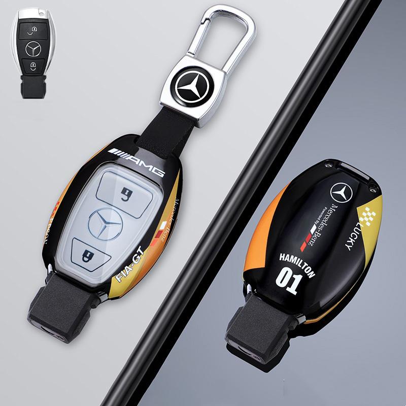 2025 Neue Zinklegierung Auto Fernbedienung Schlüsselhülle Abdeckung Schutz für Mercedes Benz A B C S-Klasse AMG GLA CLA GLC W176 W221 W204 W205 Auto