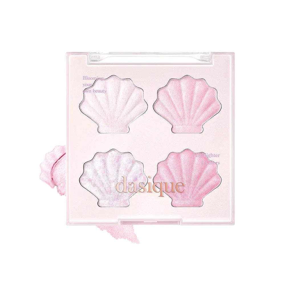DASIQUE Highlighter Palette Pearl Glitter Cheek Shine Gloy 01 Twinkle Mermaid