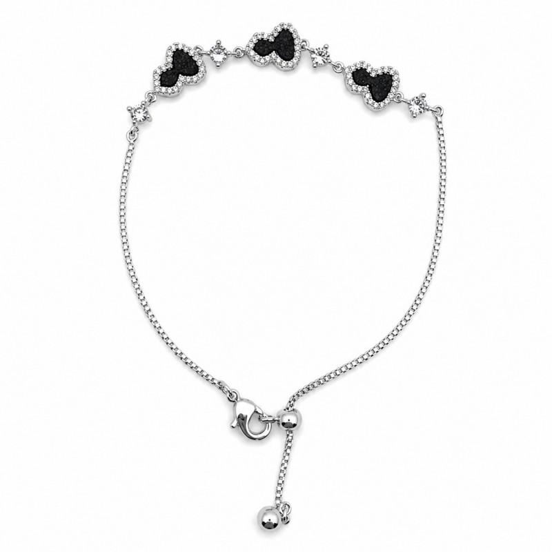 Elegant 3-Piece Pendant Bracelet In 18K Rose Gold Plated Fashionable Womens Jewelry Daily Wear Gift White Gold Plated