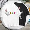 Koszulka Wesołej Niedzieli Wielkanocnej Kawaii Ekspert od polowania na jajka Grafika z zajączkiem Kobiety Mężczyźni Oddychająca Wygodna odzież Unisex Camisetas