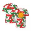 Kurdish Flag Print T-shirt for Men Football Sport Street Casual Short Sleeve O-neck T Shirts Run Summer Fashion Kurds Tee Top