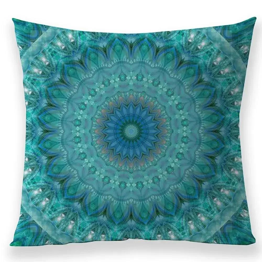Bohemian Style Mandala Pillow Case Living Room Bedroom Seat Sofa Cushion Cover Home Decorating Linen Pillowcases 45*45 Cm