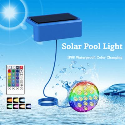 Remote Control Solar Pool LED Light Brightness Levels 16 Colors Lighting Solar Swimming Pool Light 96cm Cable Energy Saving