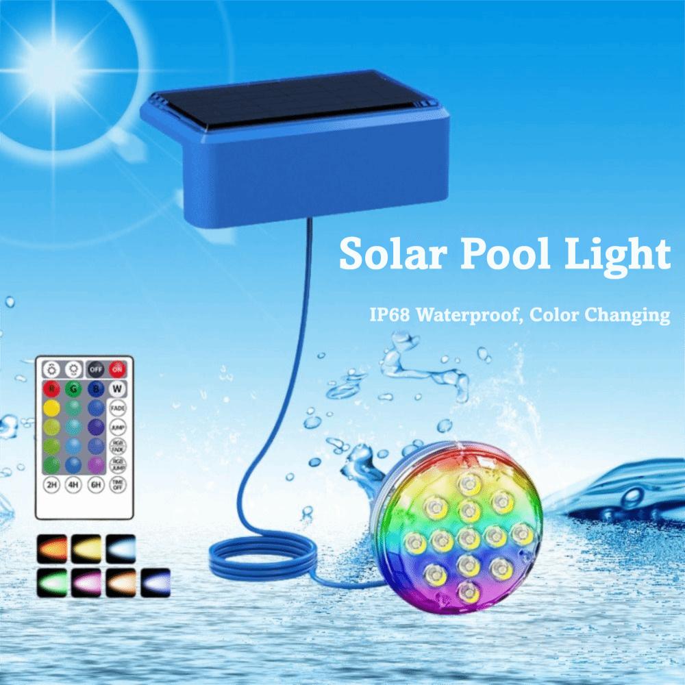 Brightness Levels Solar Pool LED Light RGB Color Timer Solar Powered Light Fountain