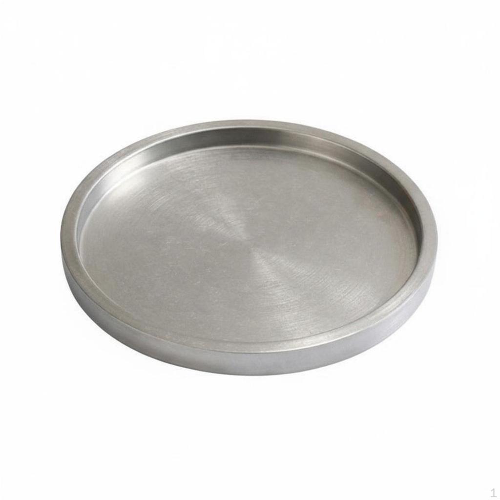 Korean BBQ Serving Tray Double Layer Stainless Steel Round Plate Thickened Design