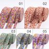 10 Yards 25/40mm Width Chiffon Flower Ribbon Print Fabric Floral Trim DIY Garment Hair Bow Tie Collar Handmade Accessory