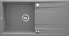 Granite Single Bowl Sink with Drainer Grey Metallic Steel Zqe S713