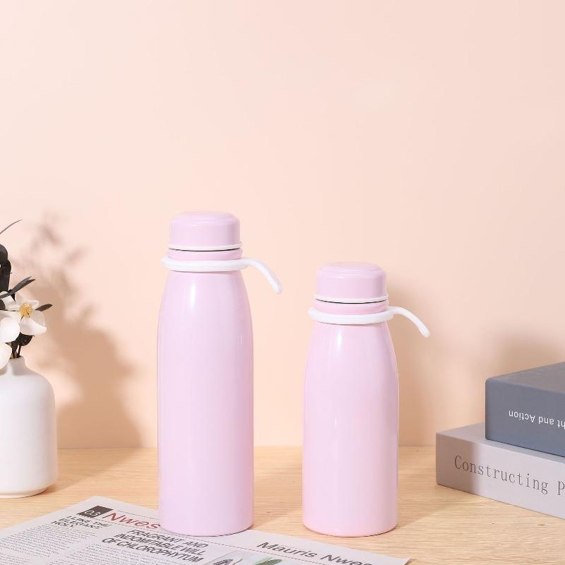 350/450ml New High-value Portable Sports Water Cup Milk Water Bottle Macaron 304 Stainless Steel Insulated Bottle Gift Water Cup