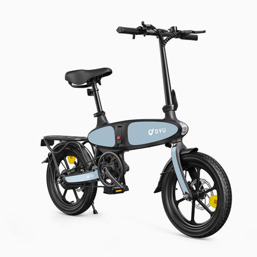 Electric Bike Foldable DYU C2 16" 250W Motor 48V 7.5AH Max Range 40Km Top Speed 25Km/h Load 120KG Black