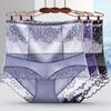 Women Lace Embroidery Flowers Panties Sexy High Waist Butt Lifter Briefs