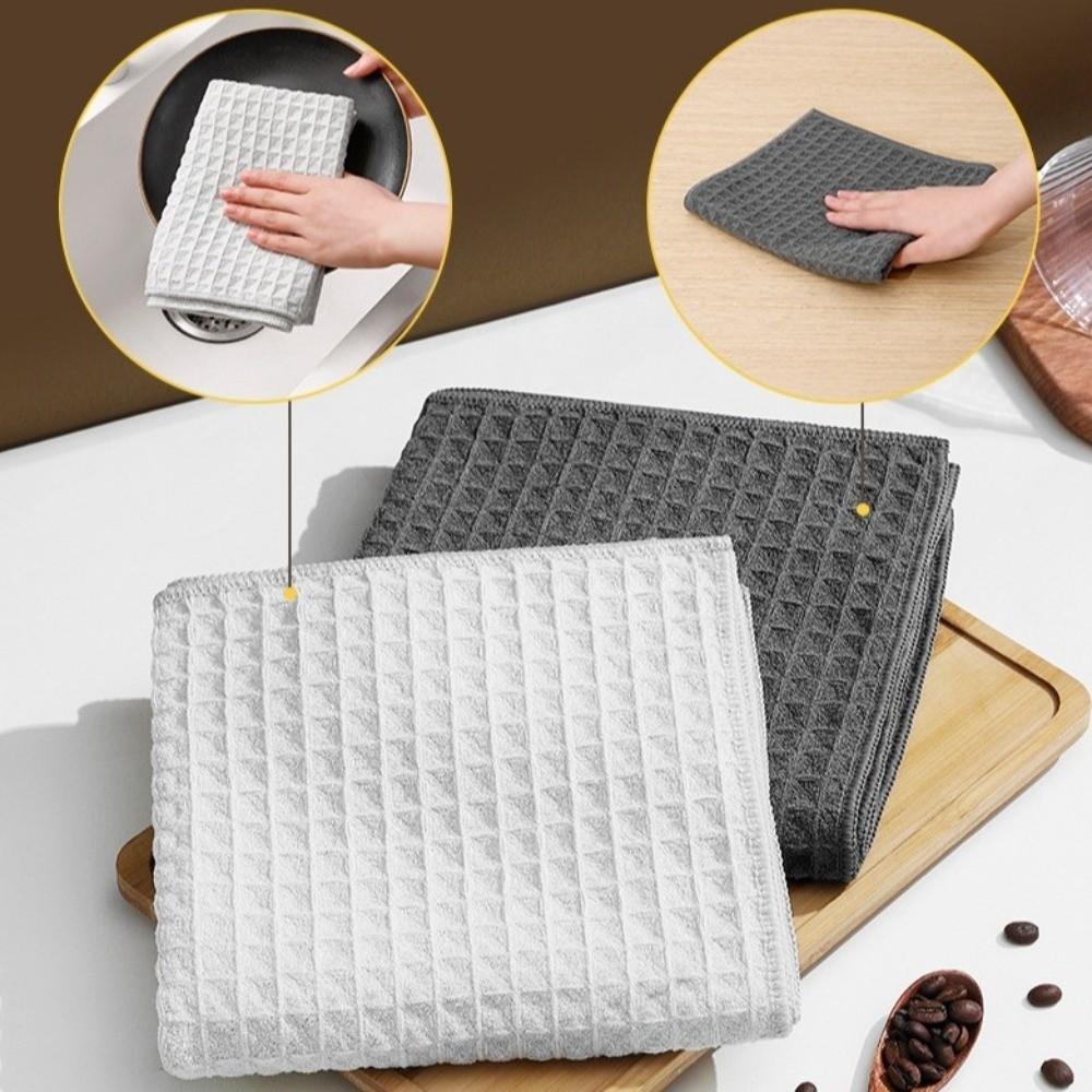 Creative Super Absorbent Barista Bar Towel Square Soft Kitchen Cleaning Cloth No Lint Dish Drying Towels Kitchen Home