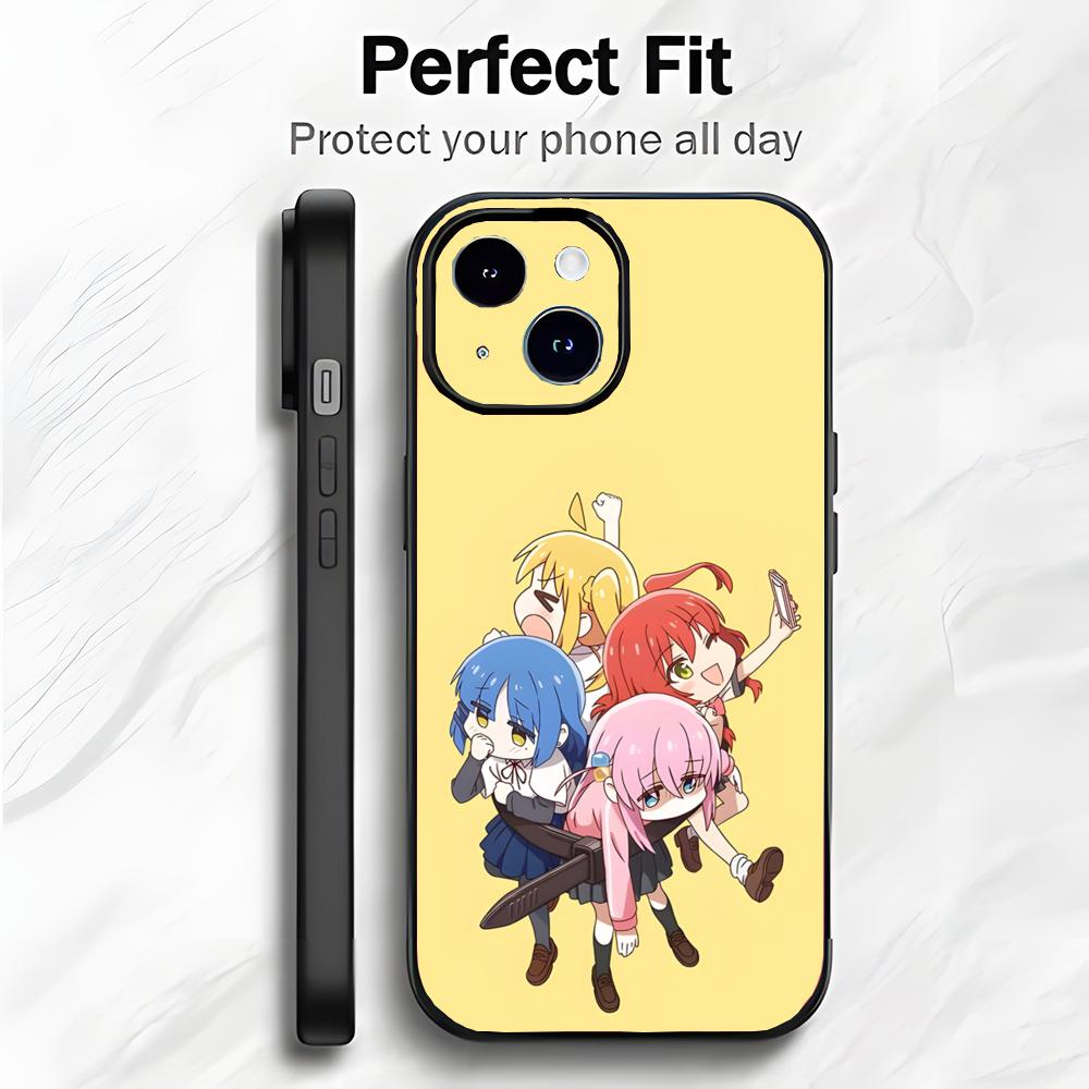 Fun Japanese Anime B-BOCCHI THE ROCK! Phone Case Phone Case Soft Packaging Lightweight For iPhone17 16 15 14 13ProMax