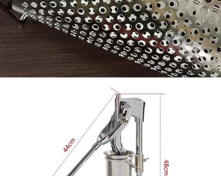 Ruční extrudér dlouhých hranolků 30 cm Komerční stroj na lisování francouzských hranolků
