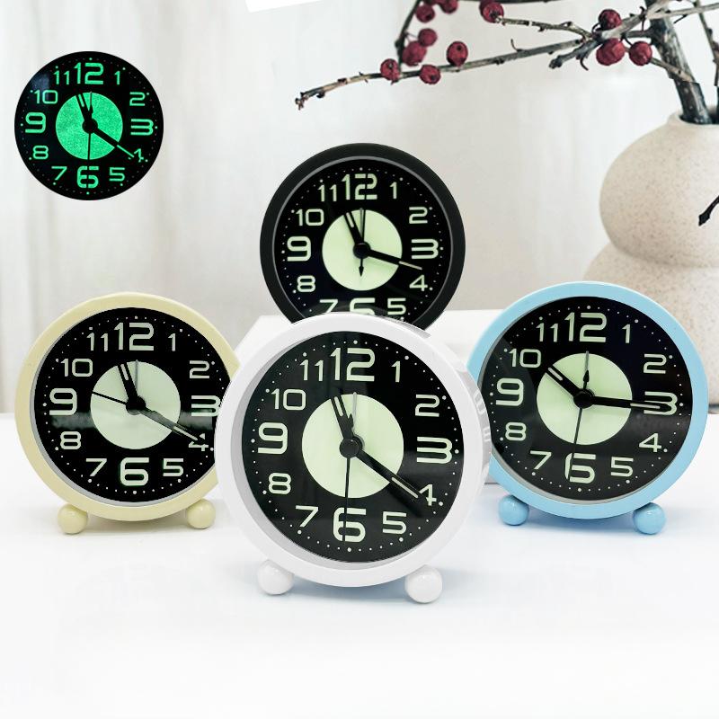 New Metal Silent Alarm Clock Large Digital Environmentally Friendly and Simple Children's Bedroom Desktop Alarm Clock