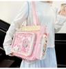 Japanese Kawaii Ita Bag Transparent Window Shoulder Bag Sweet Candy Color Crossbody Bag for Anime Fans