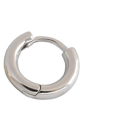 Fashion 925 Silver Plain Simple Round Hoop Earrings Jewelry 18K Gold Plated Sterling Silver Hoop Earrings for Women
