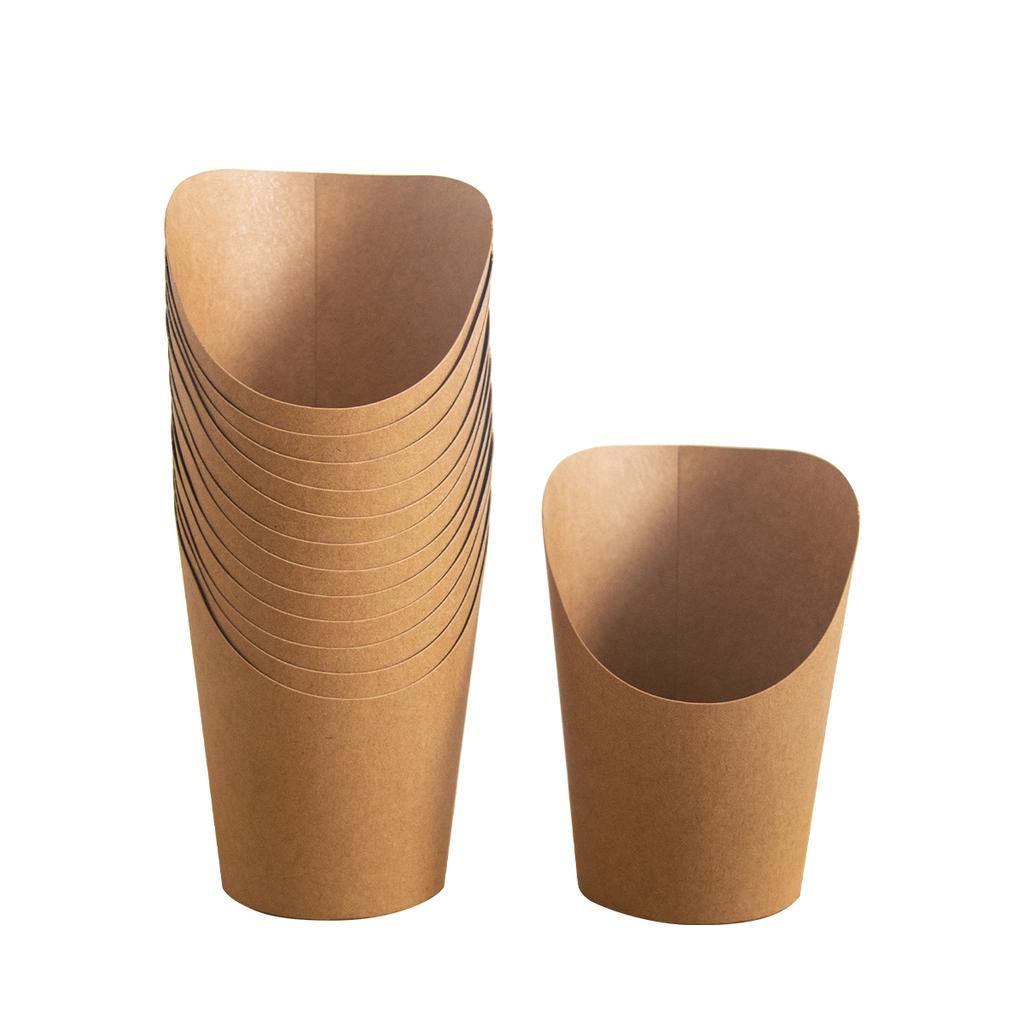 25 Stück Kraftpapier Pommes-Box Einweg-Papier Charcuterie-Becher Obstsalat Verpackungsbox DIY Backwerkzeug Pommes-Halter
