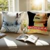 RRadiohead Cushion Cover Pillowcase Antidustmite Invisible Zipper Short Plush Sofa Cushion