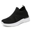 Breathable Mesh Women's Running Shoes Knitted Casual Sneakers Soft Walking Shoes Slip-on Flats Socks Shoes