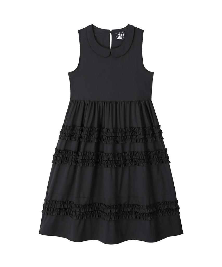 Keulleosseutyudio Doll Collar Frill Dress - Black