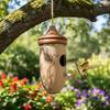 Wooden Hummingbird House Handmade Hummingbird Feeder Bird Nest Pet Cottage  Outdoor Decoration