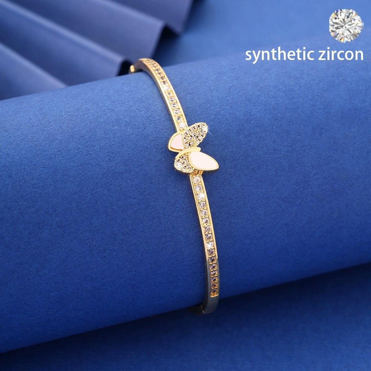Korean Version Of Fashion Bracelet Women S High-End Classic Design Micro-Inlaid Zircon Full Diamond Bracelet