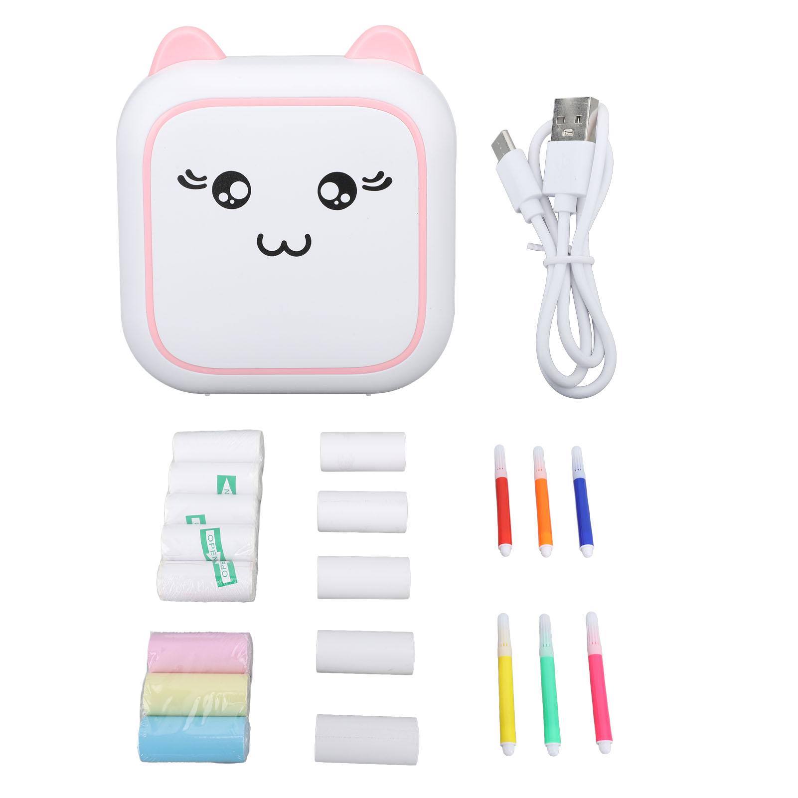 

Bluetooth Мини Карманный Принтер Портативный Термопринтер с Печатной Бумагой для Заметок Журнал Memo розовый