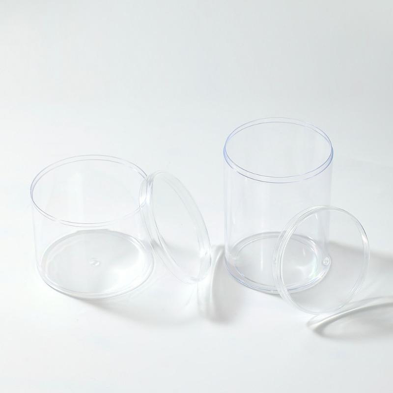 Cylindrical Transparent Box Jewelry Packaging Box Transparent Moisture-proof Jar Round Packaging Jar