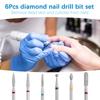 6 PCS Emery Nail Drill Bits Set Cuticle Remover Nail File Heads Manicure Machine Accessories