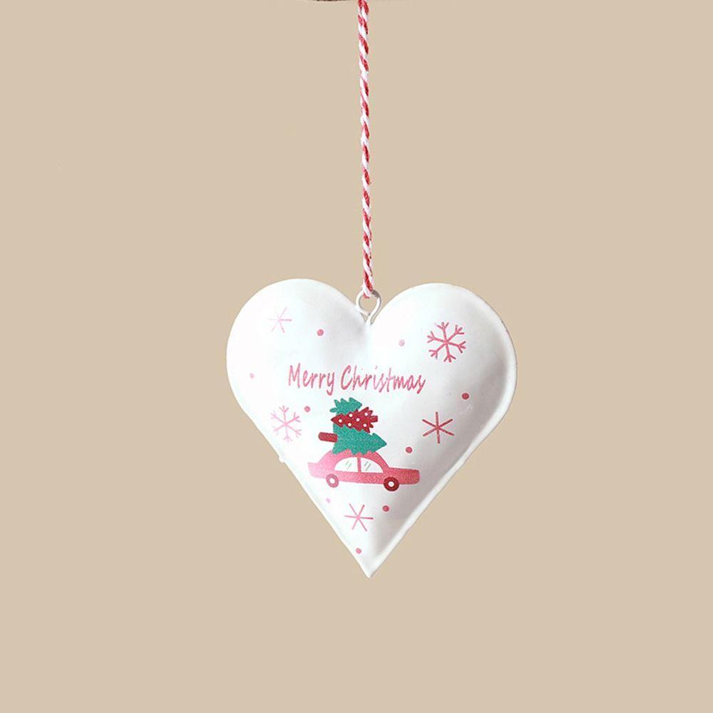 Retro Christmas Tree Pendant DIY Iron Love Star Pendant Exquisite Nordic Style Xmas Tree Hanging Pendant