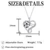 KNN-1321 Women's Luxury World Cup Football Heart & Infinite Symbol Necklace, Non-Fading Clavicle Chain