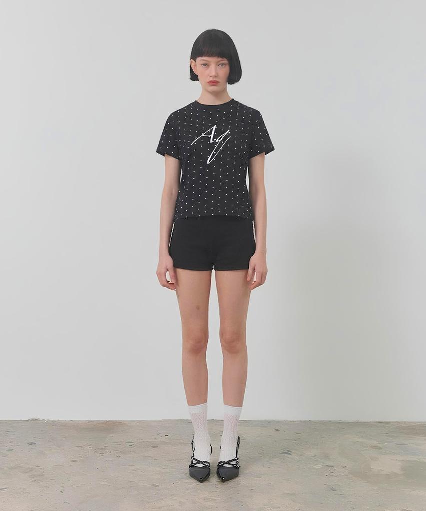 Eikyueikyuhauseukeulleob Dot Aq T-Shirt [Black]