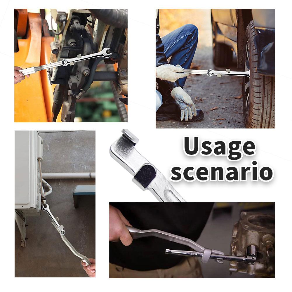 1PC Extended Silver Wrench Torque Extender Universal Extension Tool Opening Extension Accessory Auxiliary Tool