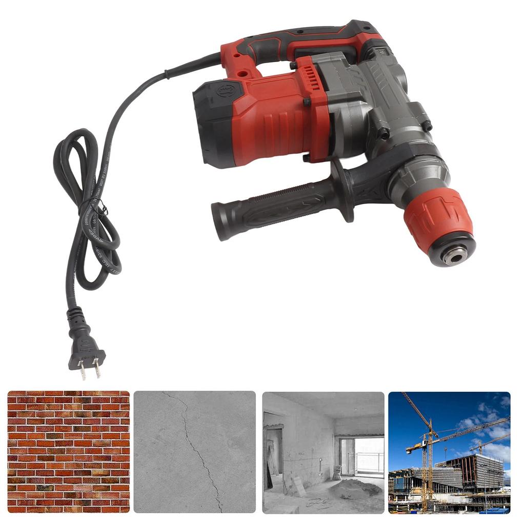 Electric Hammer Drill Rotary Hammer Drill Set Electric Industrial Power Tool Automatic   Handle Rotary Hammer Drill