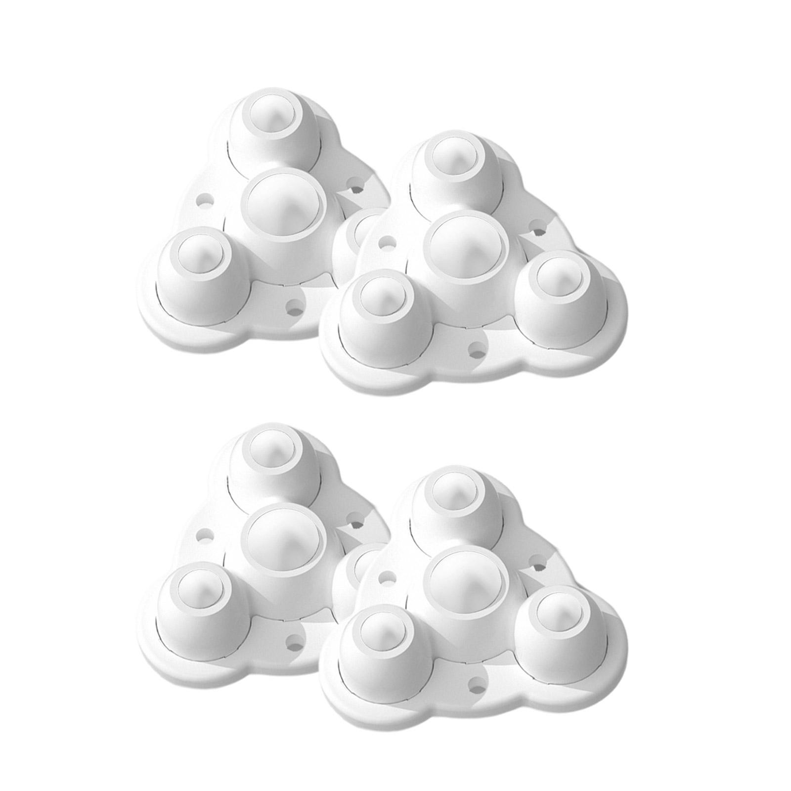 

4 шт. Сверхпрочные нейлоновые мебельные ролики с сильной адгезией, многоцелевые нейлоновые мебельные накладки для дома и офиса белый