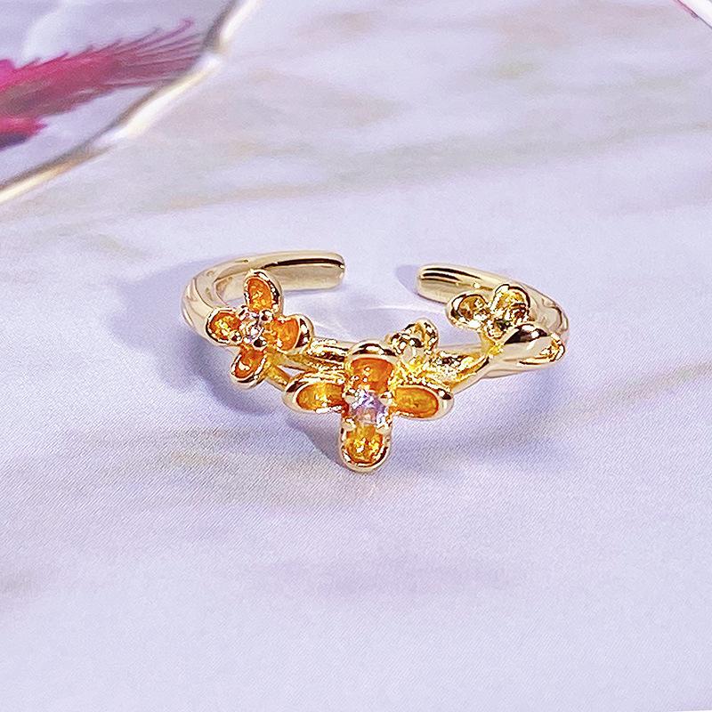 Rose Gold Light Luxury Full Of Diamonds Zircon Multi-Layer Stacked Open Ring Female Personality Niche Index Finger Ring Personality Ring