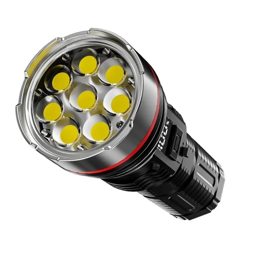 Strong Light LED Flashlight Built-in Battery USB Rechargeable Portable LED Light Waterproof ABS Camping Torch Outdoor Lantern