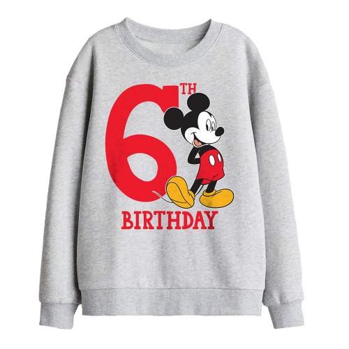 Disney Childrens/Kids Mickey Mouse 6th Birthday Sweatshirt