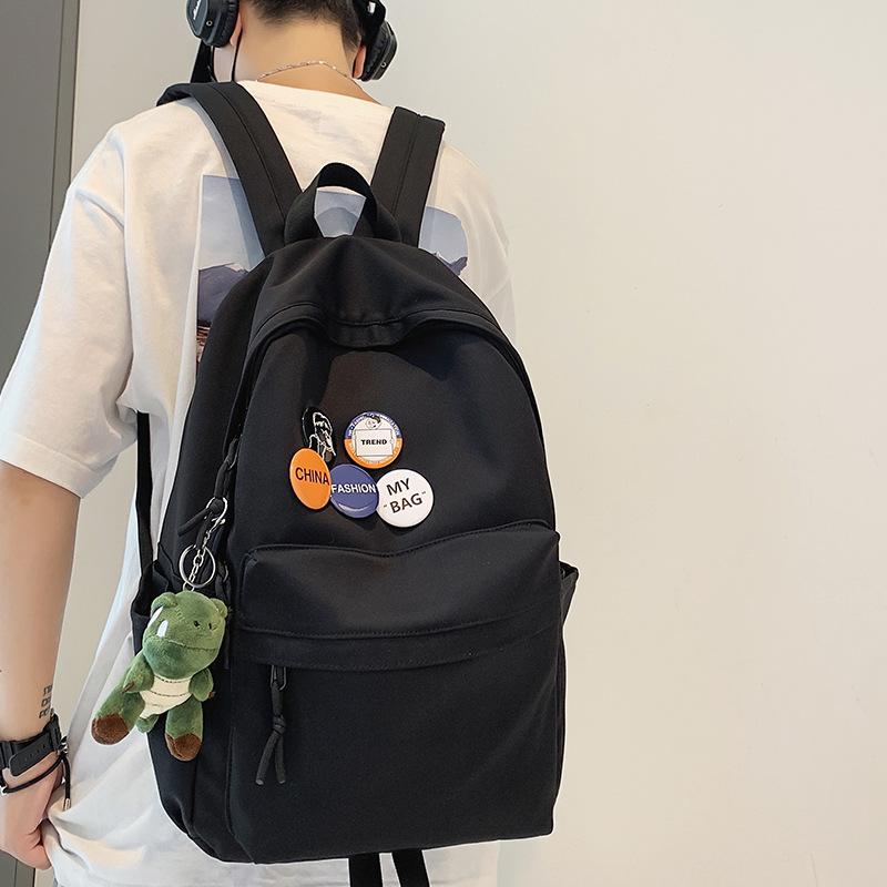 Male and Female Students Schoolbags Primary School Students Solid Color Junior High School Students Backpacks