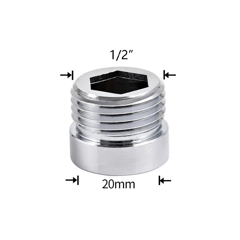 Water Faucet Coupler 1/2 To M16 M18 M20 M22 M24 M28 Thread Connector Conversion Repair Tap Adapter For Bubbler Kitchen Bathroom