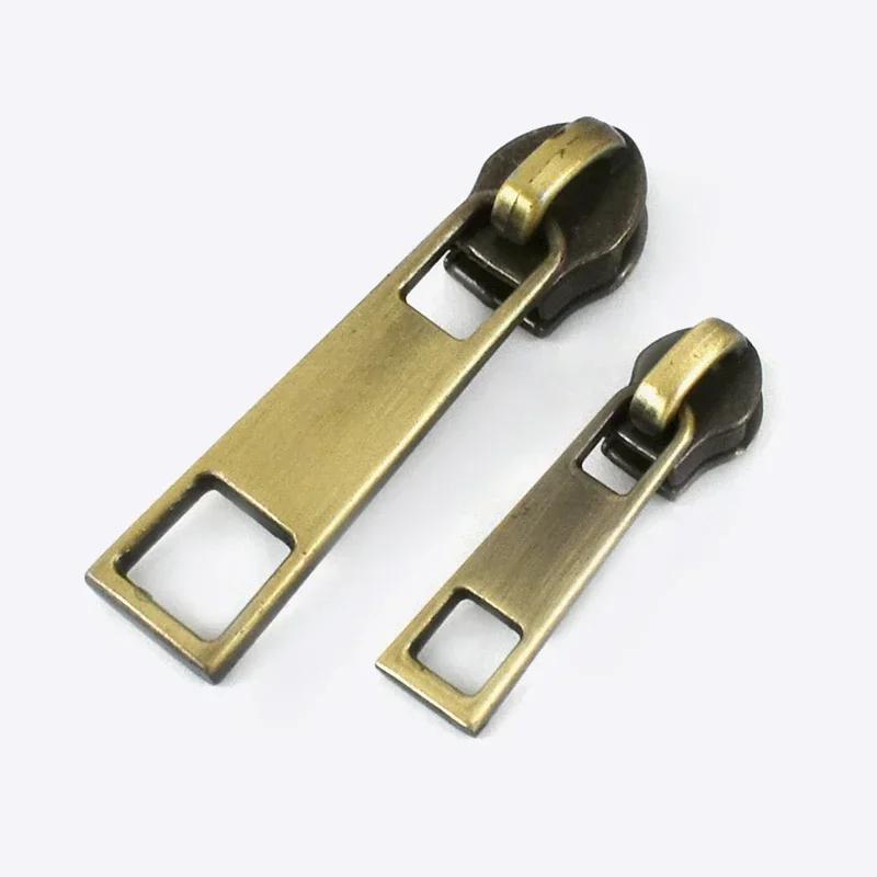 10/30/50Pcs Meetee 3# 5# Nylon Zipper Slider for Sewing Plastic Zippers Head Purse Garment Zip Pulls Repair Kits DIY Accessories