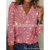 Women S Long Sleeve V Neck Sequined Pullover T Shirt