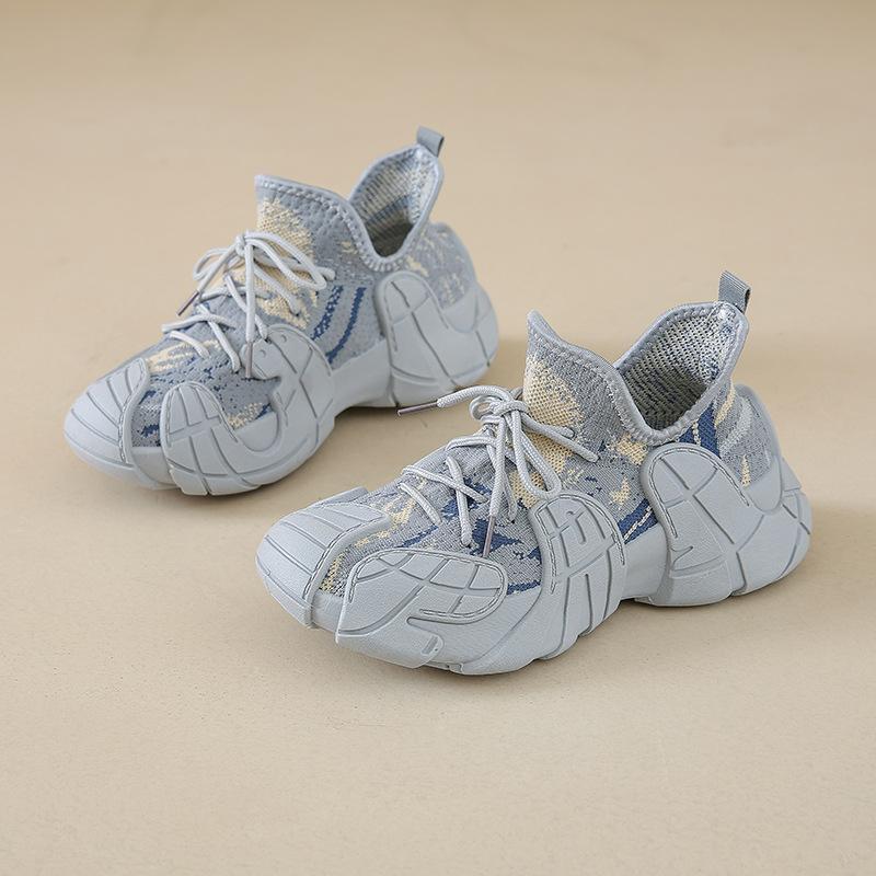 Octopus flying woven shoes platform dad shoes women 2025 show feet small Ins breathable non-slip casual sports shoes