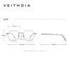 VEITHDIA Glasses Optical Titanium Alloy Frame Customizable prescription lens Eyeglasses Men Women Myopia Computer Eyewear V5587