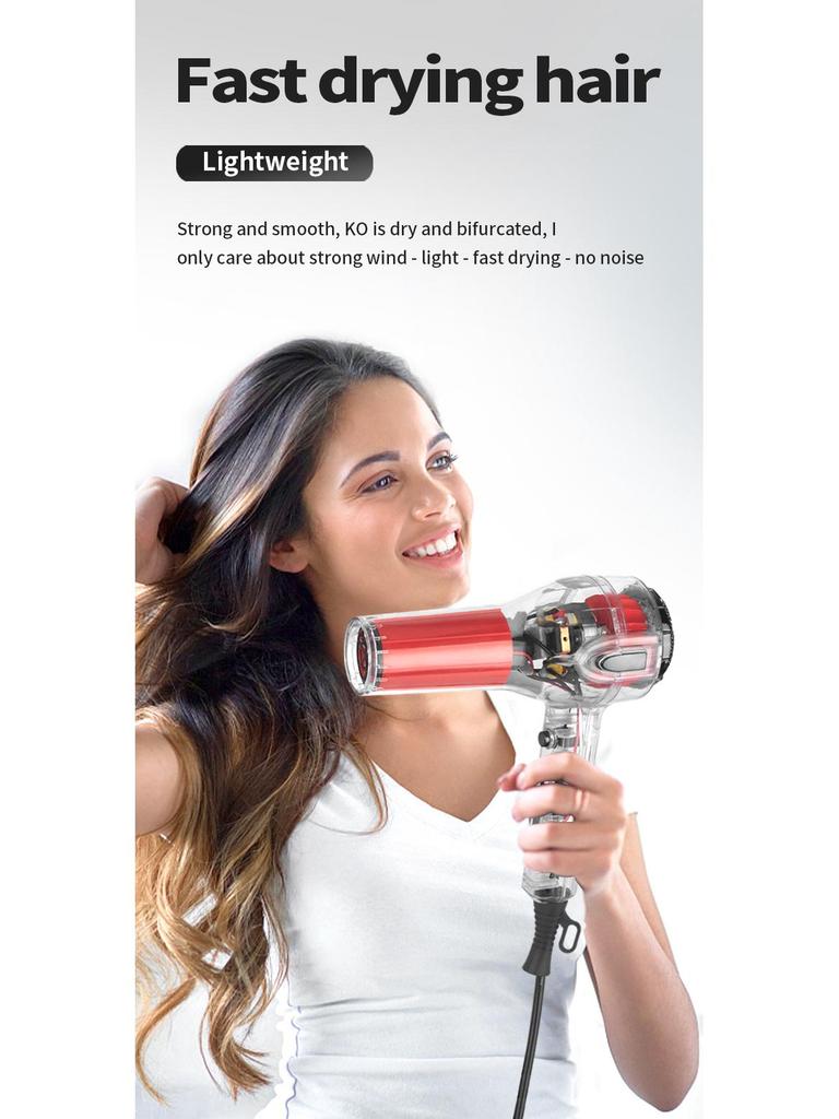 High-Power Professional Salon Hair Dryer with Hot & Cold Settings and Constant Temperature Hair Care