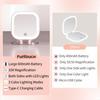 Travel Makeup Mirror with Light 1X 10X Magnifying Mirror with 3 Light Settings Adjustable Brightn Rechargeable Folding Compact