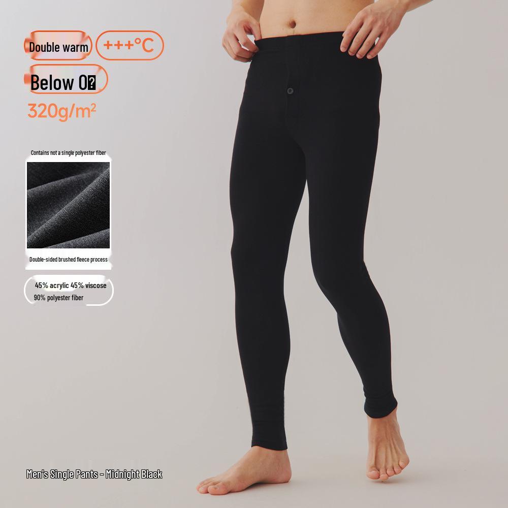 

Мужские теплые брюки с толстой флисовой подкладкой: Тепловыделяющий акриловый и хлопковый базовый слой для осени/зимы Extra Extra Large
