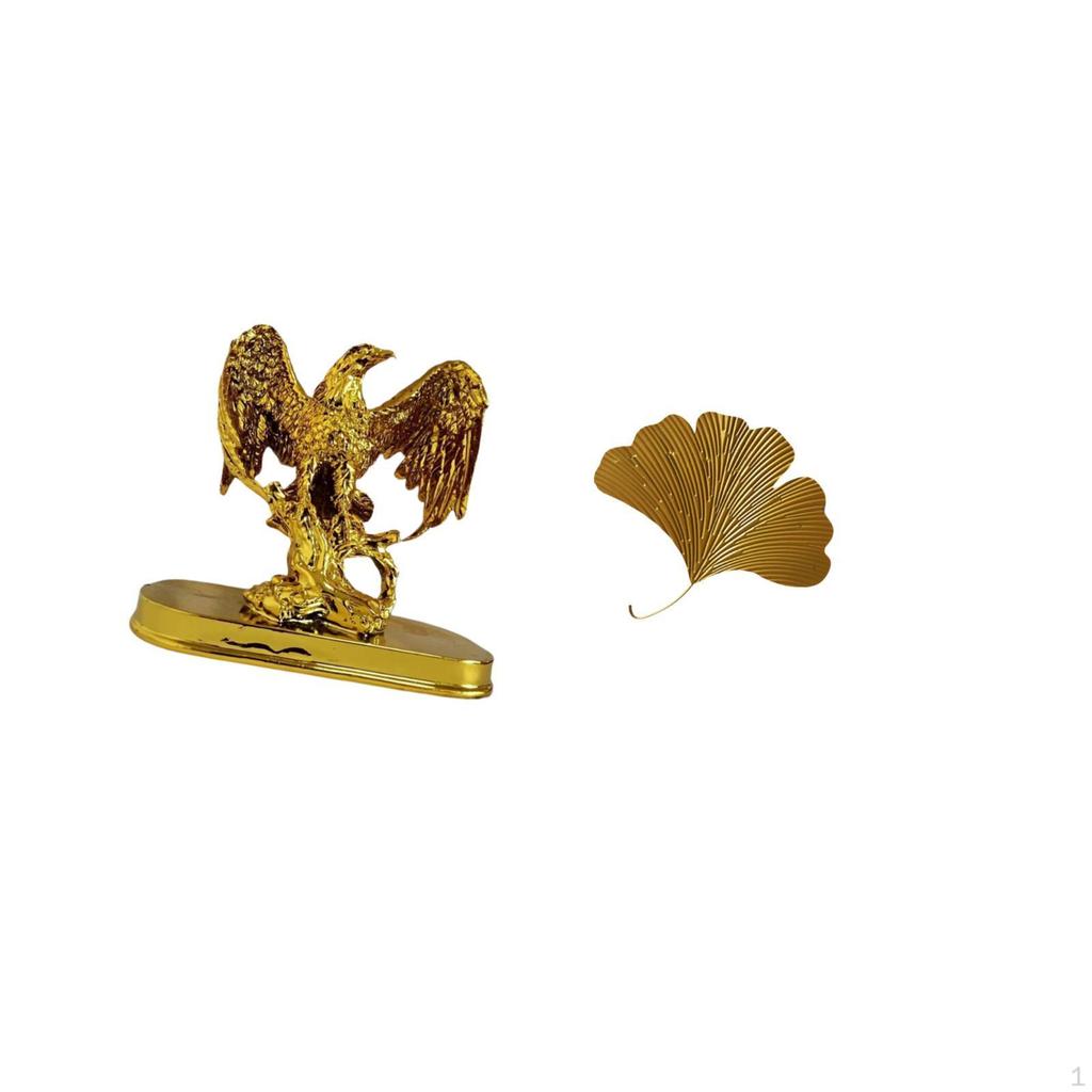 Modern Resin Sculpture with Ginkgo Design Abstract Animal Art Ornament for Home Office Living Room