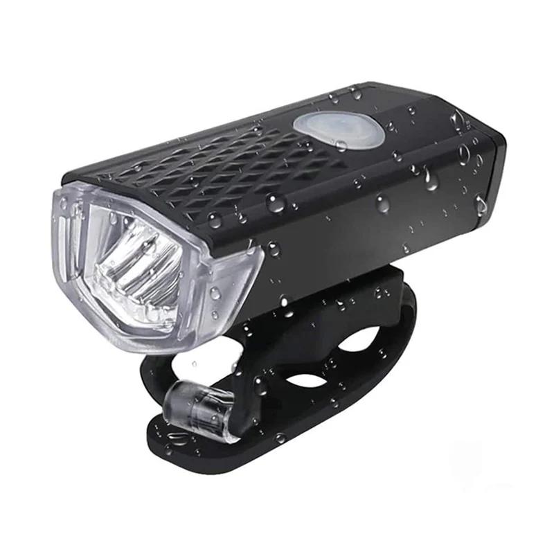 USB Rechargeable Bike Light Set Front Light with Taillight Easy To Install 3 Modes Bicycle Accessories for the Bicycle